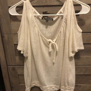 peekaboo shoulder blouse